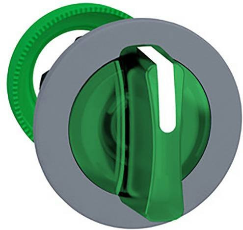 Schneider Electric ZB5FK1533C0 Leuchtwahlschalter-Frontelement aus Kunststoff in Grün und Grau, bündige Montage - Bild 1