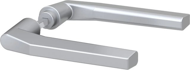 BASI Drücker-Griffpaar S-Form aus Aluminium in Silber, B/H: 90 x 65 mm, Tiefe: 30 mm, Breite: 2 cm - Bild 1