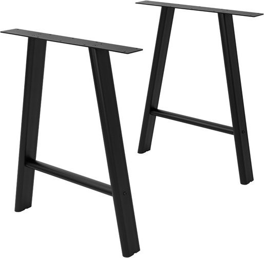 ML-Design Tischbeine A-Form aus Stahl im 2er Set, Schwarz Matt, Tischgestell für Esstisch und Schreibtisch, H: 72 cm, B: 60 cm - Bild 1