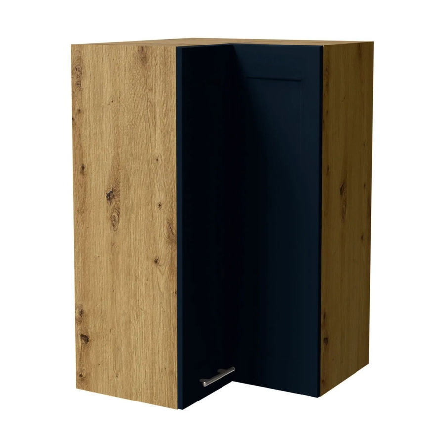 Feldmann-Wohnen Eckhängeschrank Oslo W14 in Eiche Artisan und Indigo Matt, B/T/H: 60 x 60 x 96 cm - Bild 2