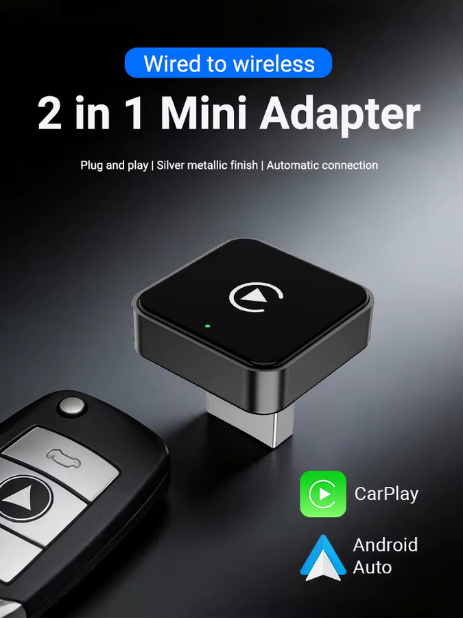XUDA 2-in-1 Kabelloser CarPlay und Android Auto Adapter in Schwarz mit USB-Verbindung für Volvo, Benz, MG, Kia, Chery und VW - Bild 7
