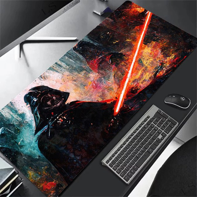 Bandai Star Wars XXL Gaming-Mauspad in Multicolour mit rutschfester Gummiunterseite und wasserdichter Oberfläche als große Schreibtischunterlage für PC und Laptop - Bild 1