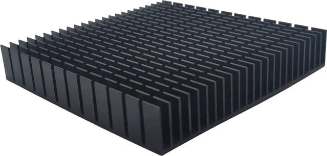 Aluminium Kühlkörper für CPU und Leistungsverstärker, Silber, 120 mm - Bild 1