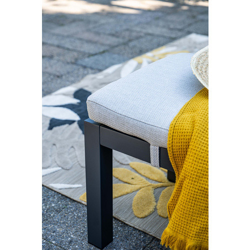 GARDEN IMPRESSIONS Sitzbank Elati 2-Sitzer aus Aluminium in Carbon Black/Valley Sand, B/T/H: 120 x 45 x 44 cm - Bild 2