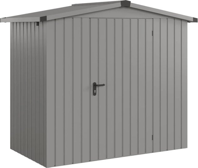 Hörmann EcoStar Gerätehaus Euroline Satteldach 1-flg in Graualuminium - Bild 1