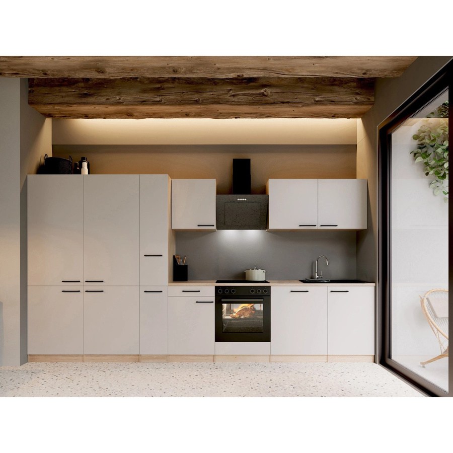 Respekta Merle Küchenblock Kaschmir in Beige und Braun, modern mit Soft-Close-Türen, Breite: 370 cm, Höhe: 200 cm, Tiefe: 60 cm - Bild 2