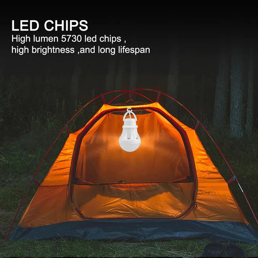 YJMP Super Lighting Tragbare LED Campinglampe mit USB-Anschluss, weiße Mini-Glühbirne für Outdoor und zum Lesen - Bild 2