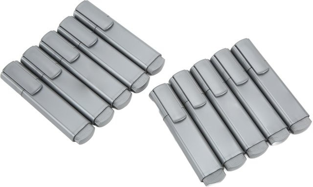 10 Stück GoolRC Textmarker in Metallic-Grau mit ergonomischem Design und Keilspitze - Bild 1