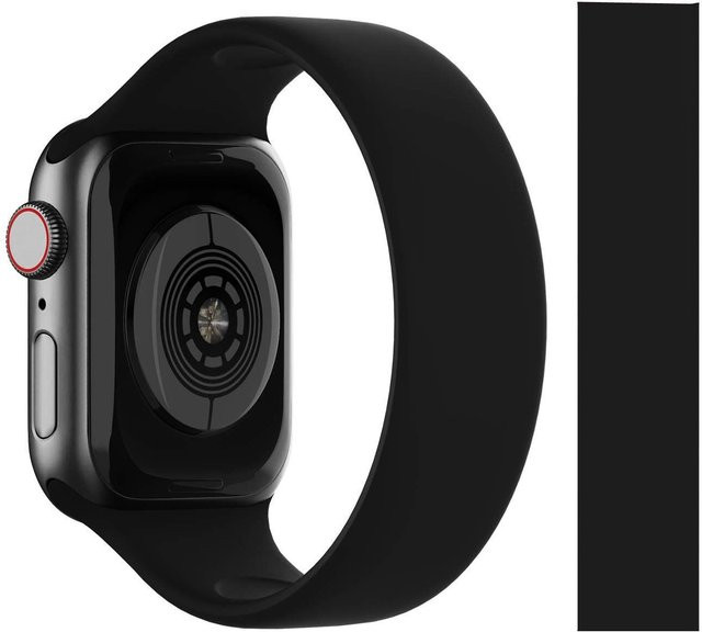 Uhrenarmband Solo Loop, Silikon, schwarz, Unisex - Bild 1