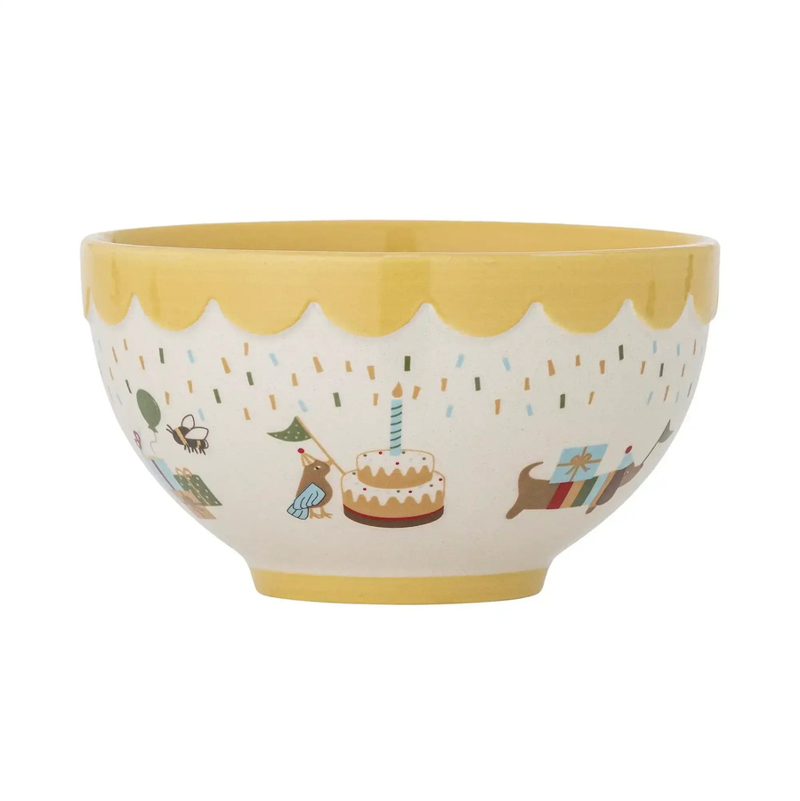 Bloomingville Mini Celebrate Schale aus Keramik in Gelb, Durchmesser: 13 cm - Bild 1