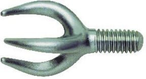 E&R Rohrwellentechnik Dreizinken-Kralle mit 1/2" Gewinde in Silber, 40mm - Bild 1