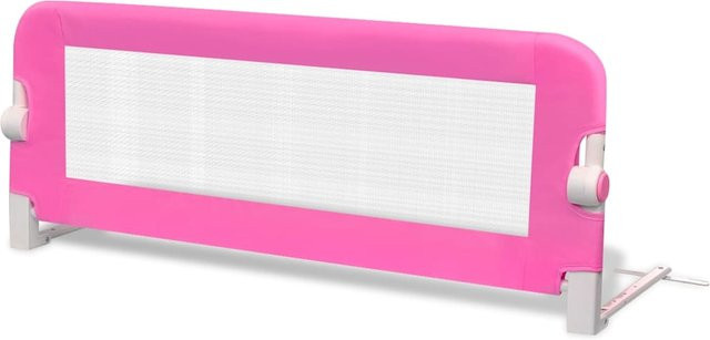 Sicherheitsbettgitter für Kleinkinder von Yiwydaa in Rosa, faltbar, B/H: 102 x 42 cm - Bild 1