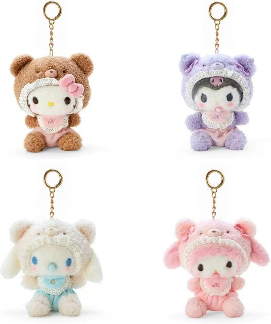Sanrio Hello Kitty, Kuromi, My Melody, Cinnamoroll, Plüsch Puppe Schlüsselanhänger, 10cm - Bild 1