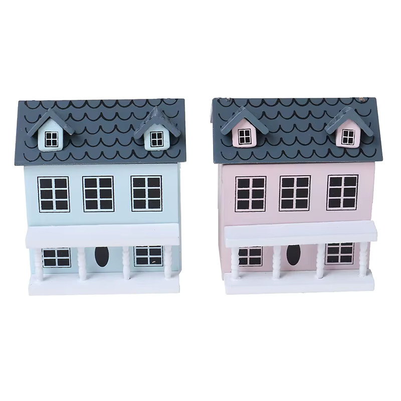 Antike Puppenhaus Miniatur, Holz, Villa, Modell - Bild 1