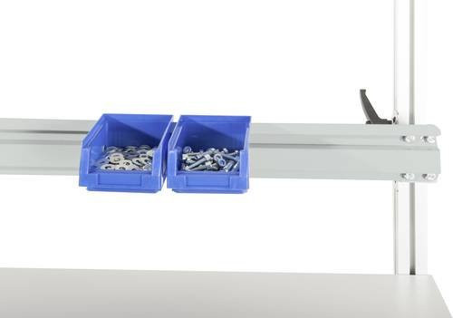Manuflex ZB8252.7035 Boxenträgerschiene für CANTOLAB und ALU in Lichtgrau RAL 7035, B/T/H: 149,6 x 0,2 x 10 cm - Bild 1