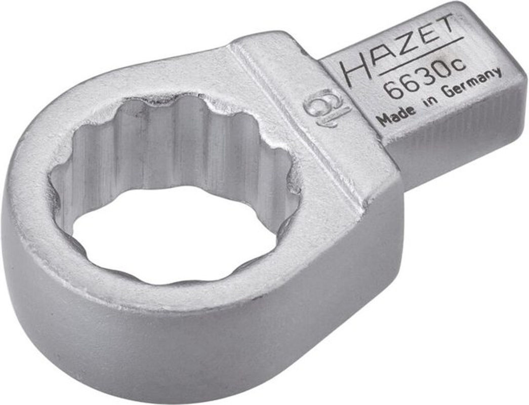 Hazet Einsteck-Ringschlüssel 6630C-19 mit 9 x 12 mm Einsteck-Vierkant und Außen-Doppel-Sechskant-Tractionsprofil in Silber - Bild 2