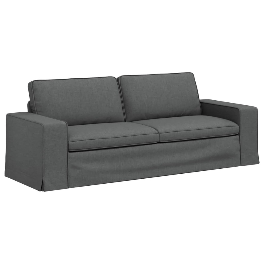 vidaXL Sofa Dunkelgrau mit Stoffbezug und Metallrahmen B/T/H: 222 x 80 x 82 cm - Bild 2