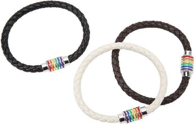 Fishine Armband, Leder, Edelstahl, Schwarz, Braun, Weiß, Unisex - Bild 1