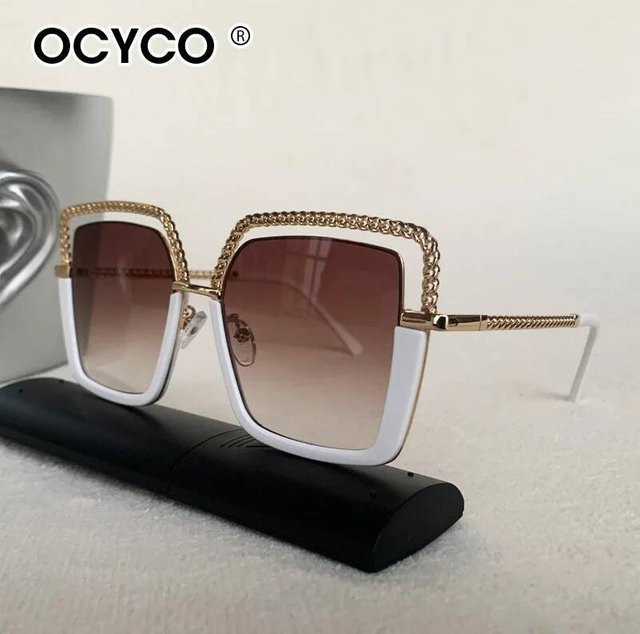 OCYCO Sonnenbrille, quadratisch, randlos, Metall, Damen - Bild 1