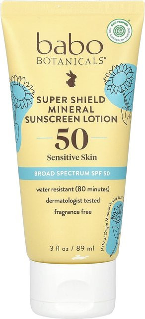 Babo Botanicals Shea Sonnenschutz Creme, LSF 50, 89 ml, Empfindliche Haut - Bild 1