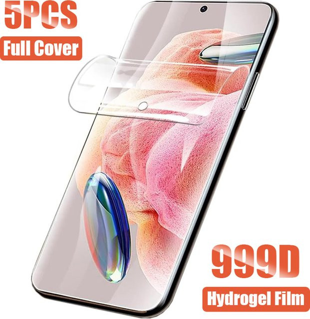 5 Stück Hydrogel-Displayschutzfolie für Xiaomi Redmi Note 15 14 13 12 Pro Plus 5G, transparent - Bild 1