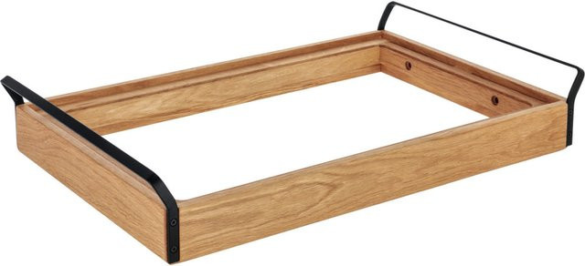 VEGA Grundbox Esino niedrig GN 1/1 in Eiche braun/schwarz, B: 38,6 cm, T: 61,9 cm, H: 10,9 cm - Bild 1