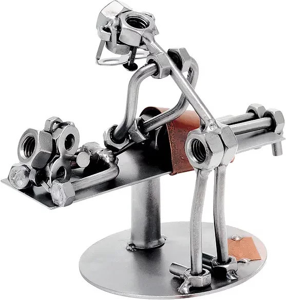 Hinz & Kunst Schraubenpaar Masseur mit Patient aus Metall in Silber - Bild 1