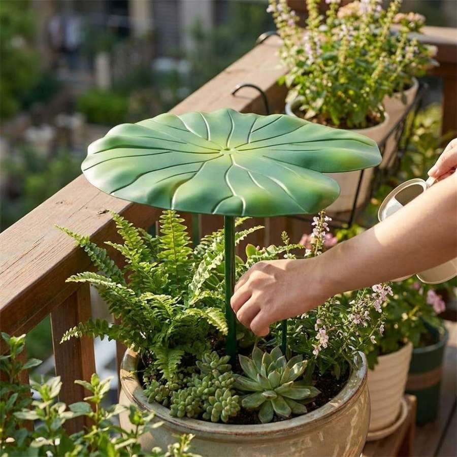 BooPai Pflanzen-Schirm aus Eisen in Grün als Rankhilfe für Garten, Terrasse und Balkon - Bild 2