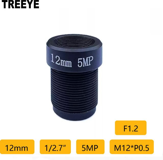 TREEYE Starlight M12 Objektiv f/1.2, 12mm, 5 Megapixel, Schwarz - Bild 1