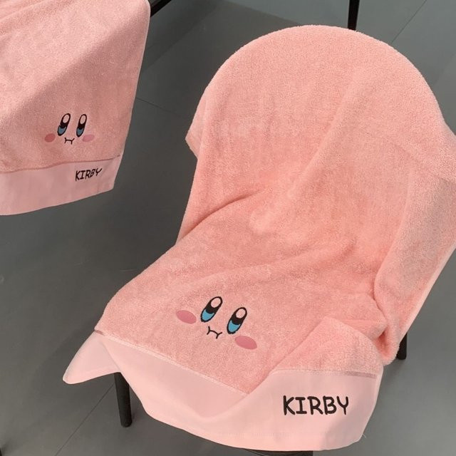 Bandai Kirby Badetuch mit Anime Cartoon-Druck, weich und saugfähig - Bild 1
