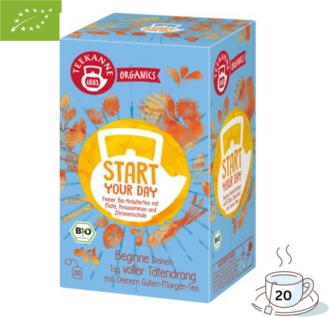 Teekanne Organics Start Your Day Bio-Kräutertee, Teebeutel, 20 Stück - Bild 1