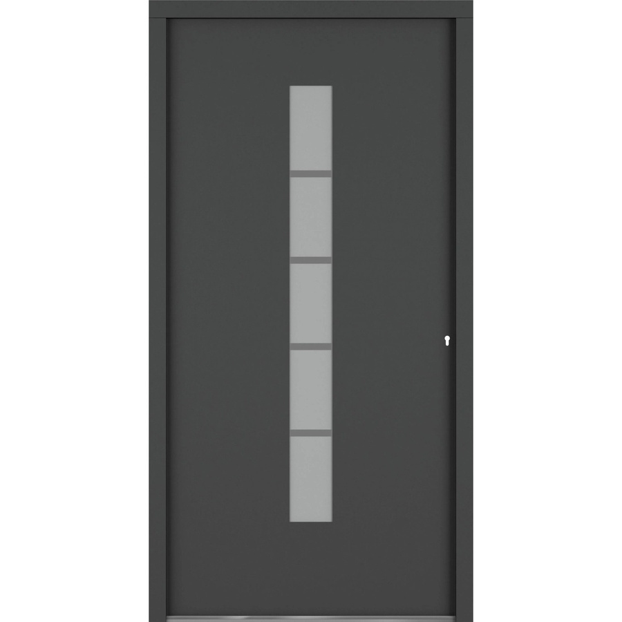Roro Haustür OAE 1202 aus Aluverbund mit Glaseinsatz, Weiß-Anthrazit, B: 110 cm, H: 210 cm, DIN Rechts - Bild 2