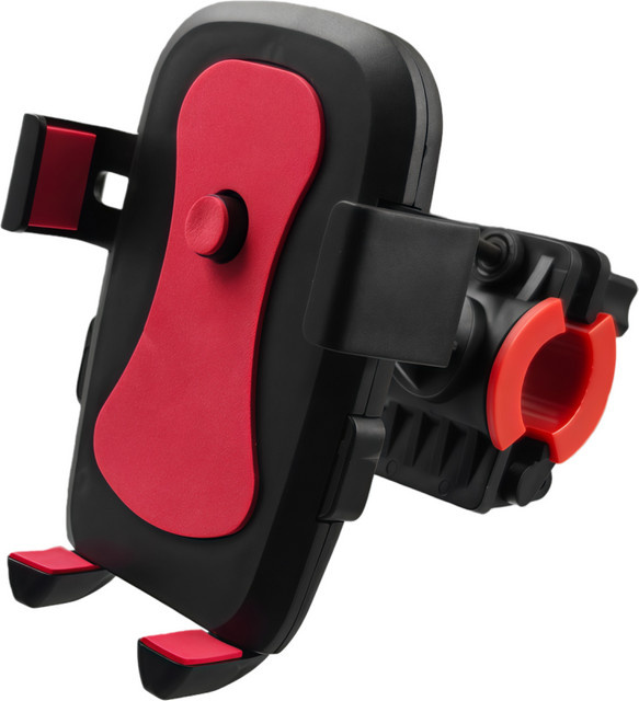 VeFly Universelle Handyhalterung für Motorrad und Fahrrad in Rot und Schwarz zur Befestigung von iPhone und Samsung oder GPS-Geräten - Bild 1