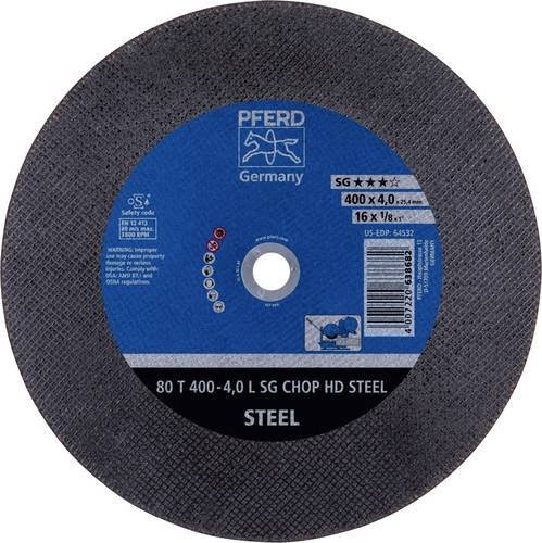 PFERD Trennscheibe SG CHOP HD STEEL für Stahl, Grau, Durchmesser: 400 mm, Dicke: 40 mm, Bohrung: 25,4 mm, 10 Stück - Bild 1