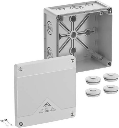Spelsberg Abzweigkasten Grau IP66 IP67 IP69 B/T/H: 15,2 x 15,2 x 8,5 cm - Bild 1
