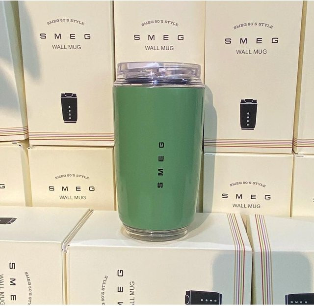 Smeg Edelstahl Vakuum-Reisebecher auslaufsicher und isoliert, Grün, 240 ml - Bild 1