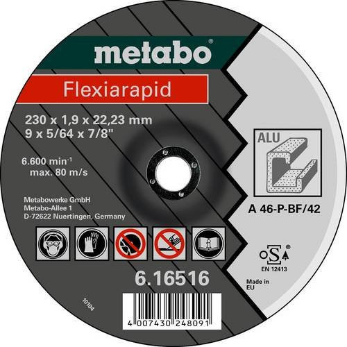 Metabo Trennscheibe gerade 115 mm für Blech und Profile, 25 Stück, Schwarz - Bild 1