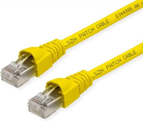 Telegärtner Patchkabel S/FTP Cat.6A Ethernet LAN, gelb, 7 m - Bild 1