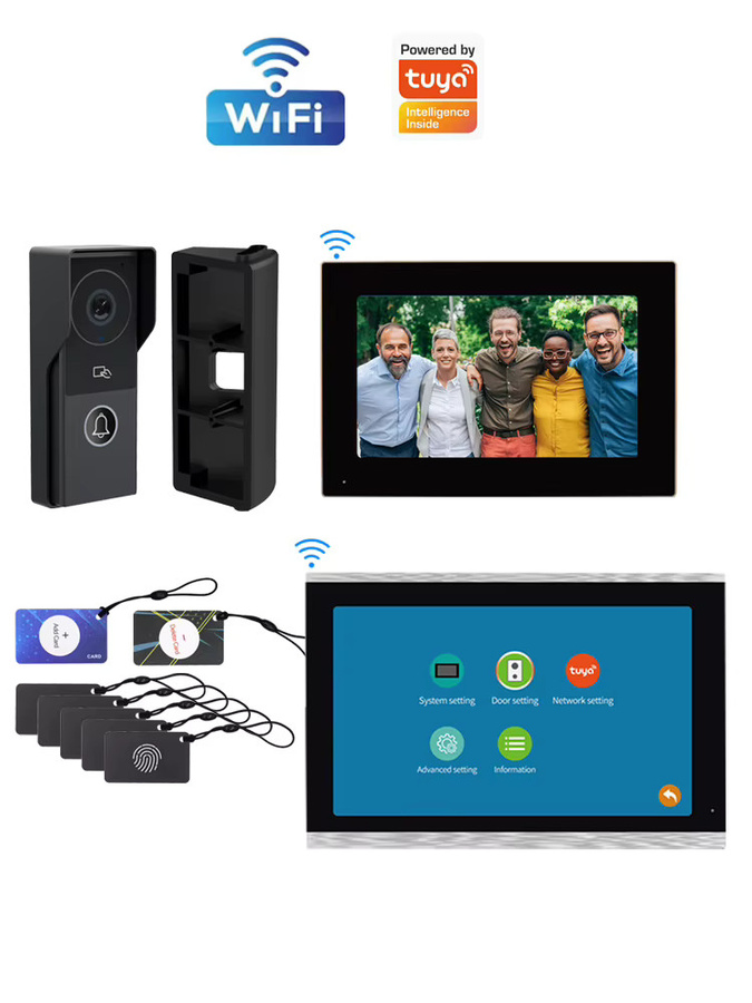 LUCKING DOOR WLAN Video-Türklingel KW06 mit 1080P Touchscreen, Bewegungserkennung und Identitätserkennung zur Entsperrung via Graffiti App - Bild 7