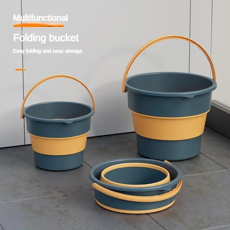 Faltbarer Silikon Eimer für Outdoor, Angeln und Autowäsche, 5L oder 10L, Quadratisch - Bild 1