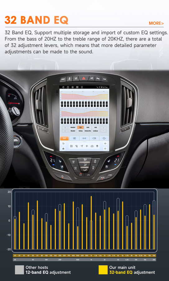 OSSURET Android Autoradio mit 9,7 Zoll Bildschirm für Opel Insignia und Buick Regal 2014-2018, Carplay Multimedia-Player mit GPS und 360-Grad-Kamera, Schwarz - Bild 3