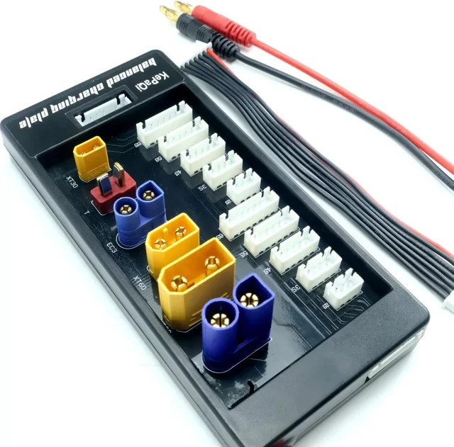 ISDT Batterie Lade Board 2-6S für Ladegeräte mit EC3, XT60, XT90 und XT30 Anschlüssen, Multicolor - Bild 1