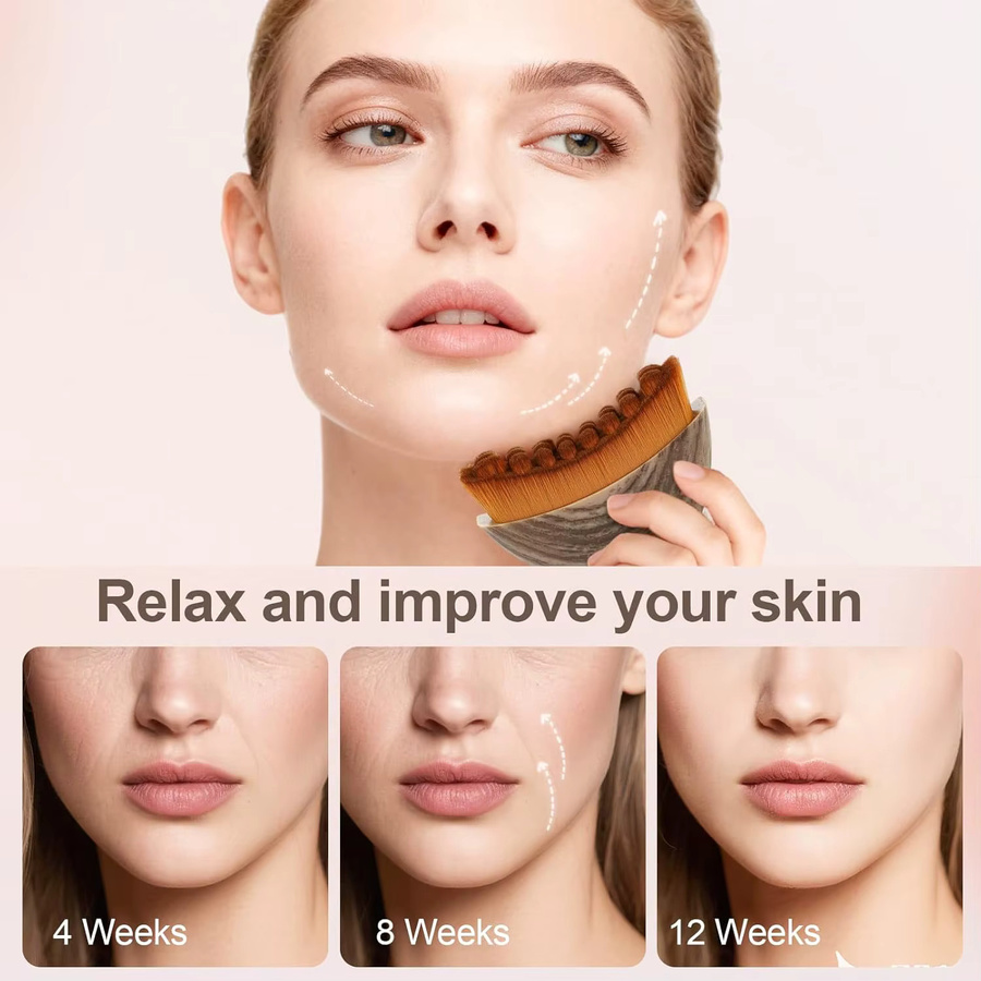 FODRK Kontur-Gesichtsbürste, manuelle Lymphdrainage-Massagegerät, Unisex - Bild 3