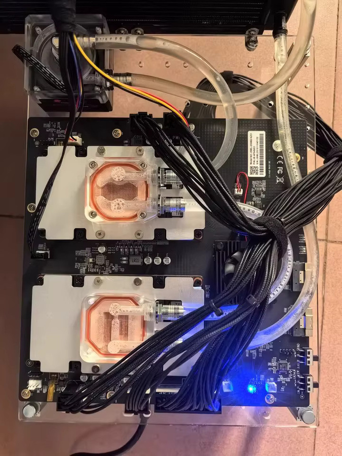 Nvidia Wasserkühler GPU-Kühlblock aus violettem Kupfer für NVIDIA Tesla V100 P100 A100-32G SXM2 - Bild 4