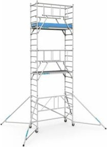 Zarges PaxTower S-PLUS 1T Klappgerüst in Silber mit einer Arbeitshöhe von 6,55 m - Bild 1