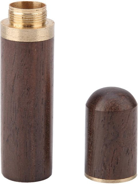 DIYelecs Holz Nähnadeln Aufbewahrungsbox Organizer in Dunkelbraun und Grau - Bild 1