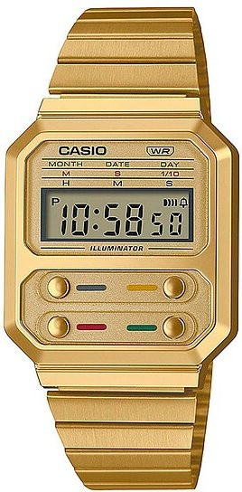 Casio Digitaluhr Vintage, Edelstahl, Silber, Unisex - Bild 1