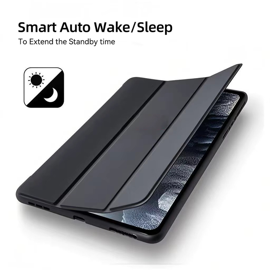 Magnetische Silikon-Hülle für Samsung Galaxy Tab A8 10,5 2021 SM-X200 SM-X205 SM-X207 als Smart Flip Cover in Blau und Schwarz - Bild 3