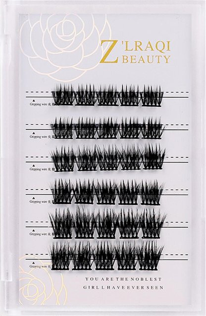 Z'LRAQI BEAUTY Einzelne falsche Wimpern, selbstklebend, schwarz - Bild 1