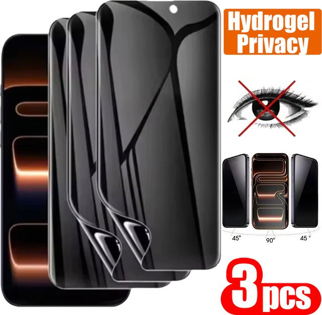 3er Pack Hydrogel Displayschutzfolie für Apple iPhone 11 bis 17 Pro Max Modelle, flexible Schutzfolie ohne Glas - Bild 1